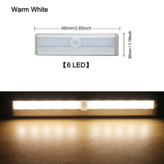 FDFUIDG Wireless LED Under Cabinet Light PIR Motion Sensor Lamp 6/10 LEDs for Wardrobe Cupboard Closet Kitchen Lighting Led Night Light