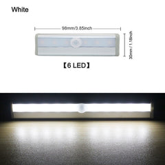 FDFUIDG Wireless LED Under Cabinet Light PIR Motion Sensor Lamp 6/10 LEDs for Wardrobe Cupboard Closet Kitchen Lighting Led Night Light