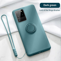 FDFUIDG Ultra-thin Silicone Magnetic Holder Phone Case For Samsung Galaxy S20 S10 E 5G S9 S8 Note 20 10 9 Plus Stand Ring Bracket Cover