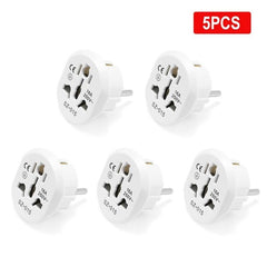 FDFUIDG Universal EU Converter EU Adapter 2 Round Pin Socket AU US UK CN To EU Wall Socket AC 16A  250V Travel Adapter High Quality