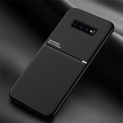 FDFUIDG Luxury Leather Case For Samsung Galaxy S10 S20 Plus Ultra S9 S8 Plus S10E Note 20 10 9 8 A50 A70 Phone Magnetic Car Plate Covers
