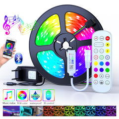 FDFUIDG 25M 30M 5050 Led Strip RGB DC 12V Flexible Tape Led Ribbon 2835 Led Strip Light 5M 10M 15M 20M With Bluetooth app For Christmas